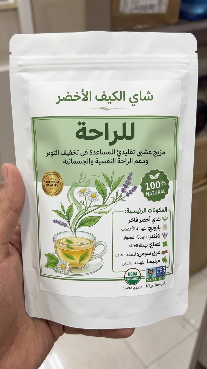 شاي الكيف الأخضر للراحة - مزيج عشبي